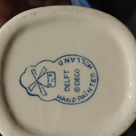 1 Delft Hand Painted Vase and Other - Picture 6 of 11